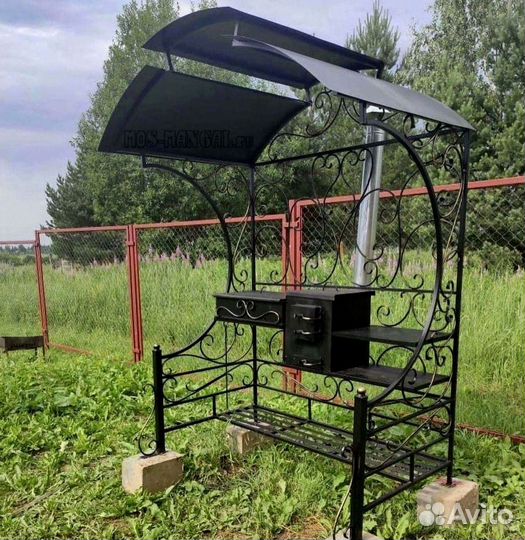 Мангал с печью