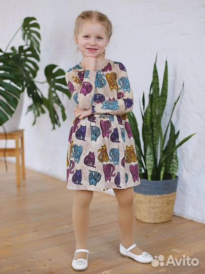 Платья х/б новые Р.110,116