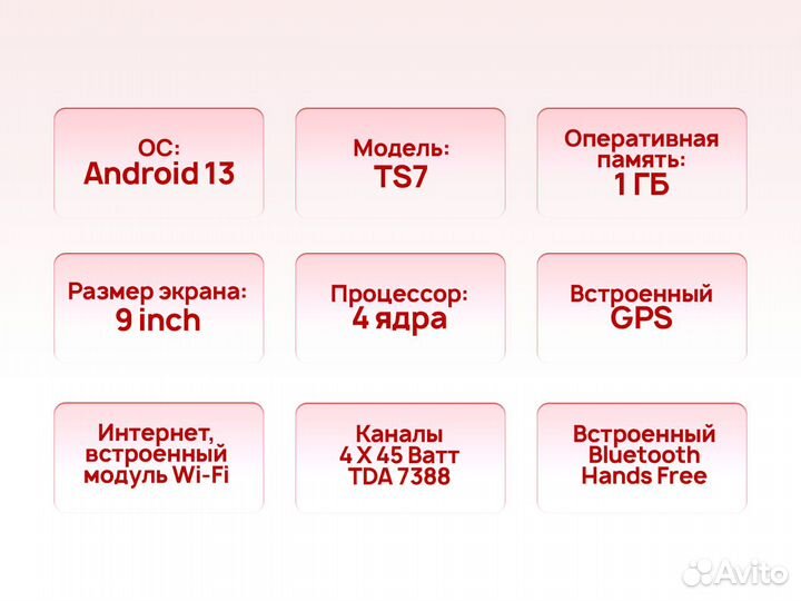 Автомaгнитолa для LADA Granta 2011-2018