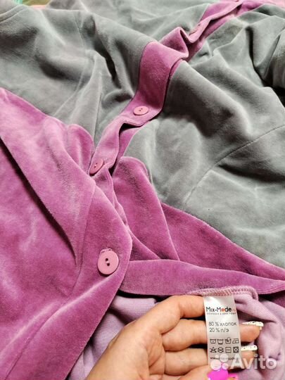 Халат велюровый, размер 46