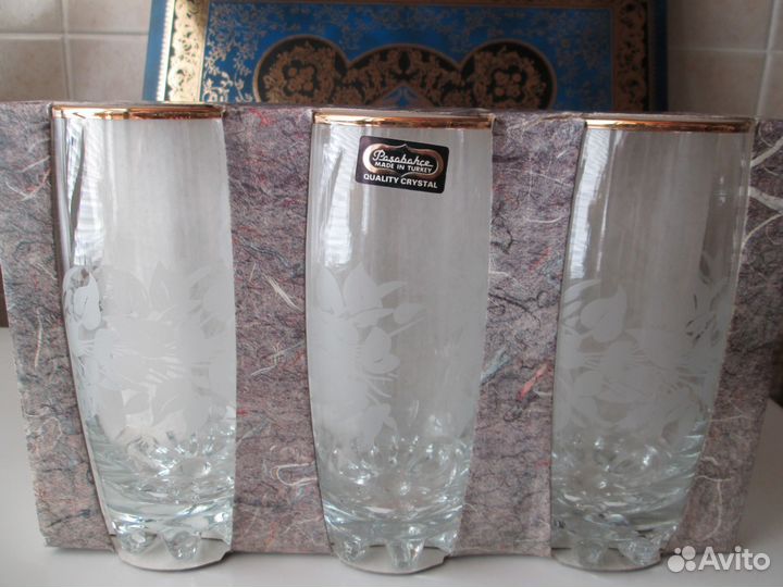 Хрустальн Рюмки,Стаканы,Ваза,Чайник1,5 л Glass