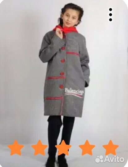 Пальто на девочку 146