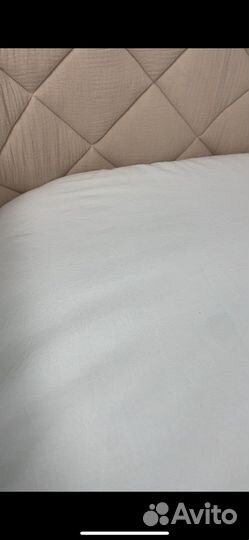 Простынь на резинке из вареного хлопка 60*120