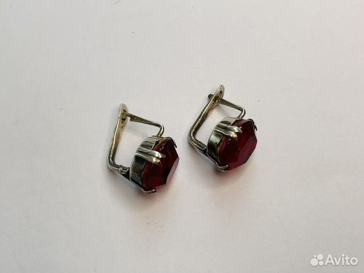 Серебряные серьги СССР