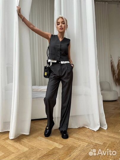 Стильные брюки Miu Miu в полоску