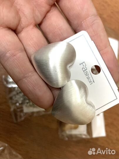 Серьги мятые