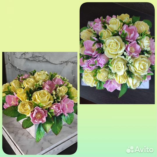 Светящийся букет из мыла