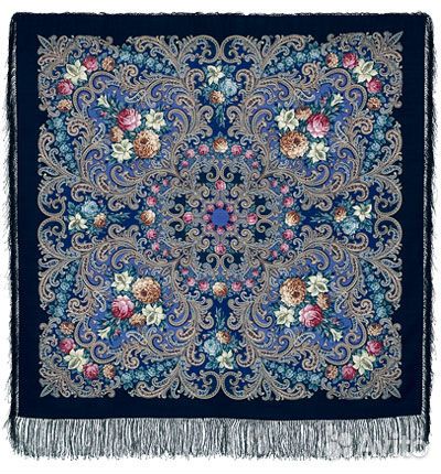 Павловопосадский платок 100 шерсть.клеймо.бирка