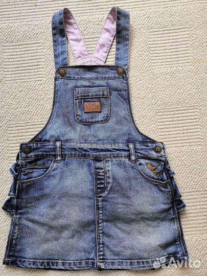 Джинсовый сарафан для девочки 110