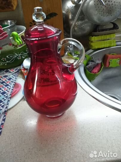 Штофы и графины СССР цветное стекло