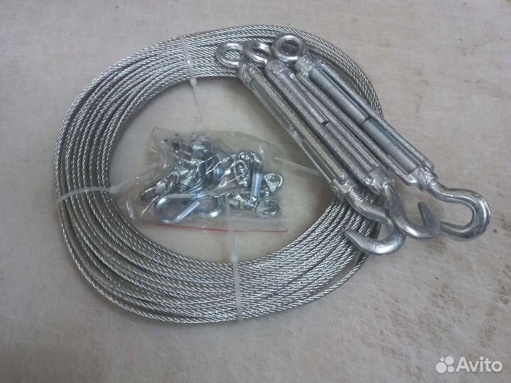 Мачта 12м+наборы оттяжек на 3 уровня + колья