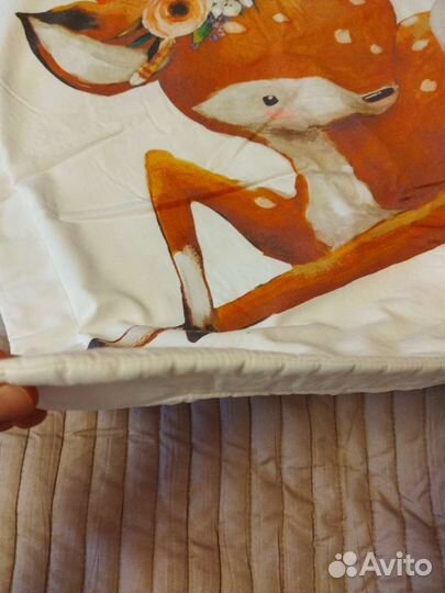 Бортики и одеяло в детскую кроватку