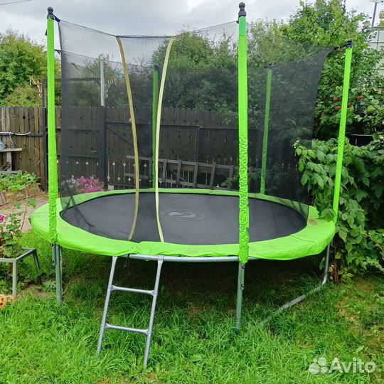 Детский батут с сеткой диаметром 305 см