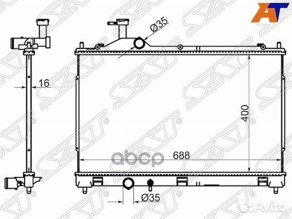 Радиатор Mitsubishi Outlander 12-22 MC0089 Sat