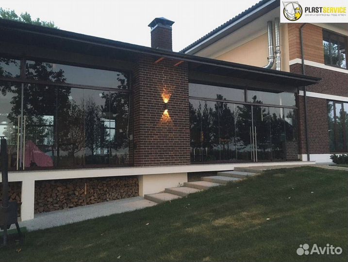 Безрамное остекление, окна пластиковые алюминиевые