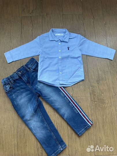 Рубашка и джинсы на мальчика 92 размер