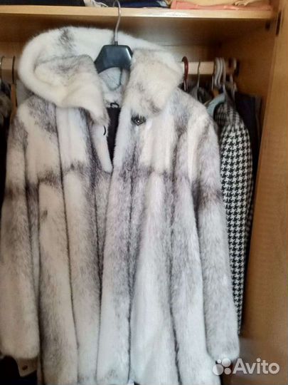 Шуба норковая с капюшоном 48-50