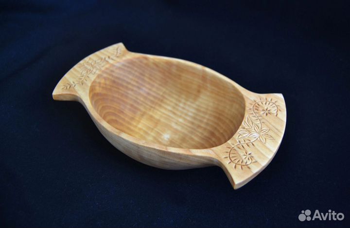 Деревянная посуда, тарелка ручной работы