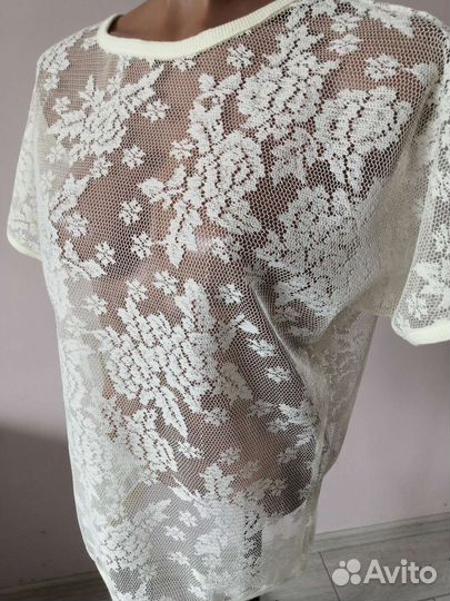 Блузка ажурная для топа 46-48р