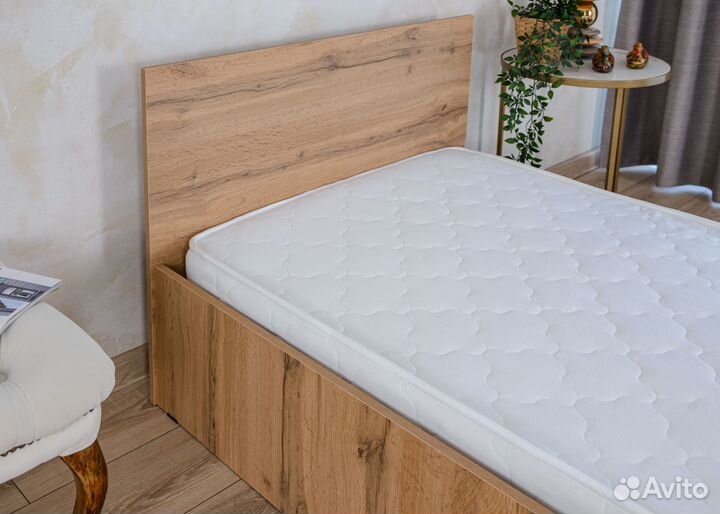 Кровать с матрасом 90х200 односпальная