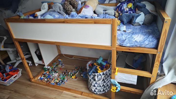 Кровать чердак IKEA кюра Kura с матрасом