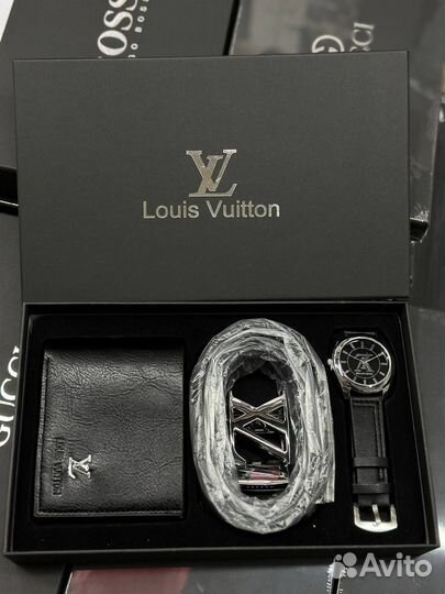 Подарочные наборы 3 в 1 Louis Vuitton Boss gucc