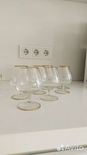 Хрусталь рюмки на ножке, б/у