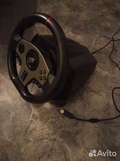 Игровой руль с педалями для пк dexp wheelman pro