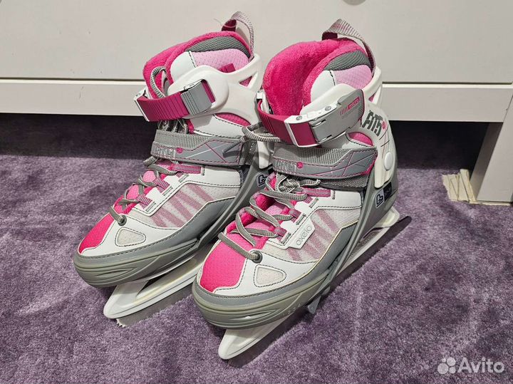 Коньки Oxelo FiT5 раздвижные, размер 32-35