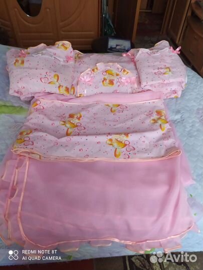 Бортики в кроватку и балдахин