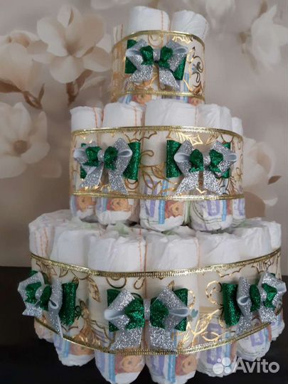 Торт из памперсов на выписку