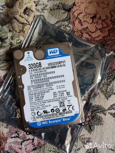 Hdd Western Digital для ноутбука 320 Gb