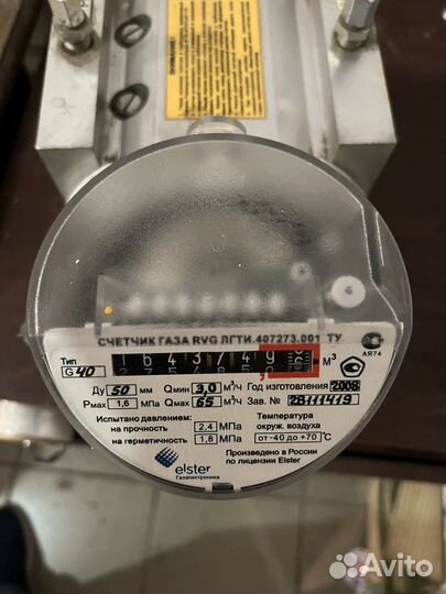 Газовый счетчик ротационный RVG G40