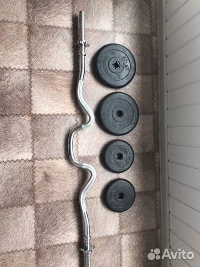 Штанга с блинами новая