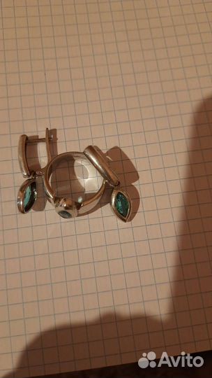 Комплект из серебра с топазом