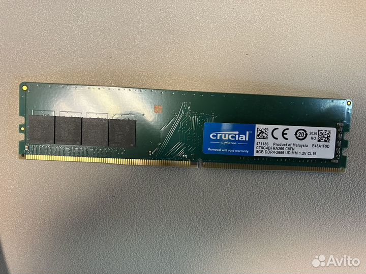 Оперативная память Сrucial ddr4 8gb