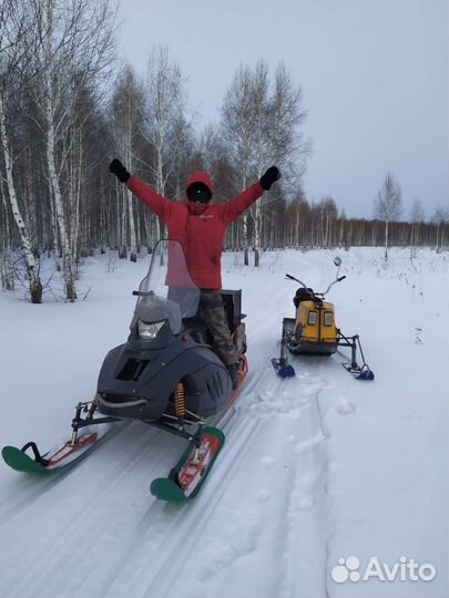Самодельный снегоход 13л.с