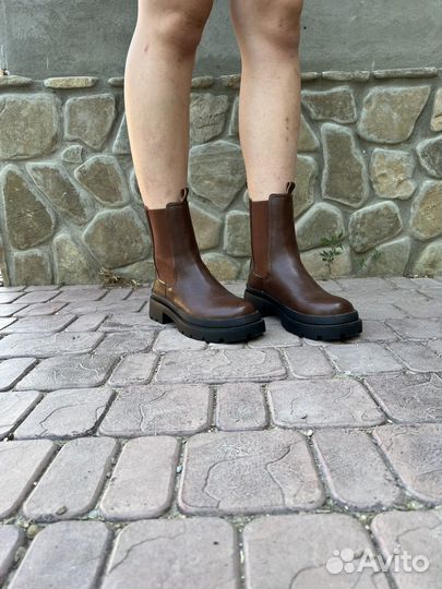 Кожаные ботинки челси