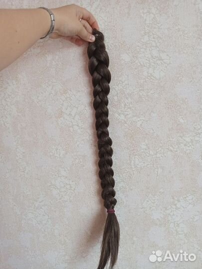 Шиньон из натуральных волос коса