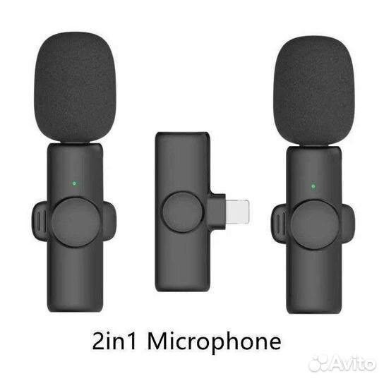 Микрофон петличка для смартфона 2in1 к9 + доставка