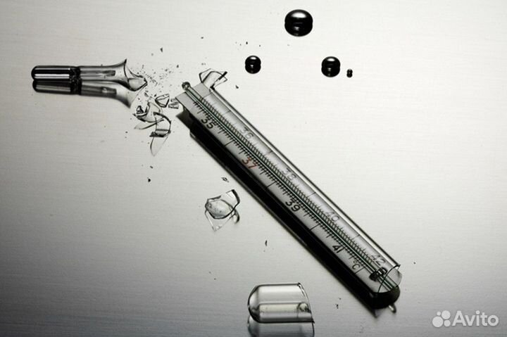 Разбитый градусник, демеркуризация, собрать ртуть