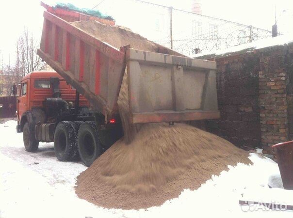 Песок с карьера+доставка сегодня