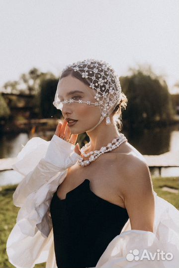 Чепчик свадебный