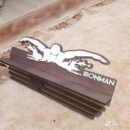 Медальница с полкой подставка для медалей плавание