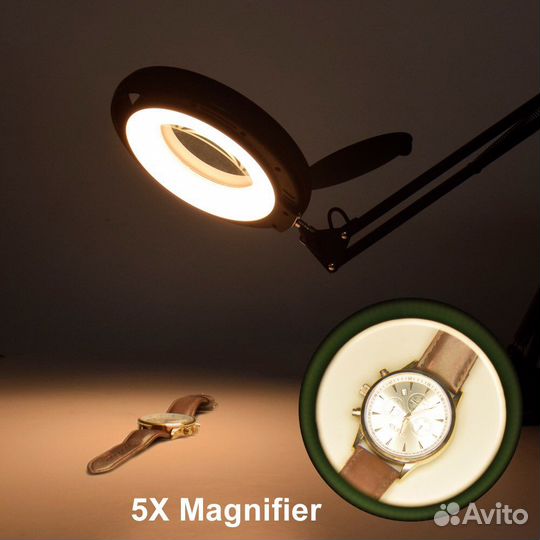 Лампа светодиодная настольная с лупой