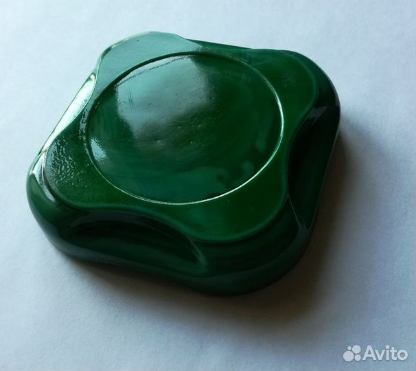 Пепельница bohemia Glass из малахитового стекла