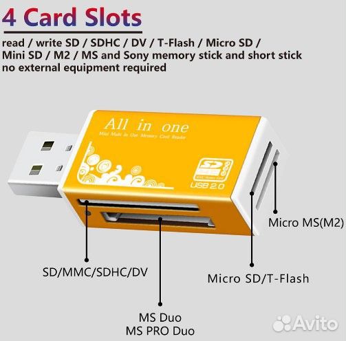 Картридеры Usb Micro Usb Tf SD