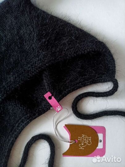 Шапка чепчик из пуха норки XS с ушками