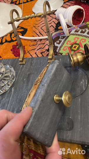 Старинный письменеый набор с Подсвечниками