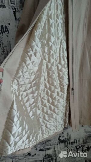 Кожаный плащ женский 48 50